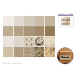 Paper Pad: 4x4" Color Theme Stack Pad x100 5eax20styles 100GSM C) Vintage"