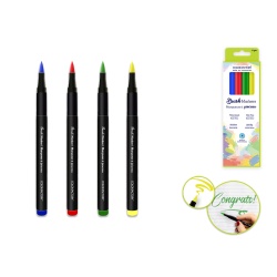 Color Factory: Soft Brush Tip Markers 4pk Asst A) Brights
