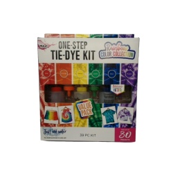 One Step Tie-Dye Kit 39pcs. Rainbow Color Collection
