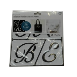 Adhesive Stencils 3 Script 28pcs."
