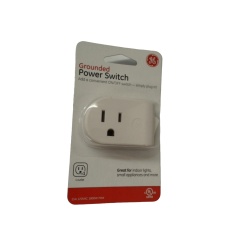 Grounded Power Switch 1 Outlet On/Off 15A 120VAC 1800W Max G.E.