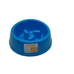Dog Bowl Slow Feed 0.9L Blue Petphabet
