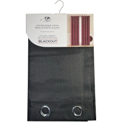 Curtain 54X84 inches Blackout W/Emb.Blk