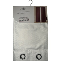 Curtain 54X84 inches Blackout W/Emb.Wht