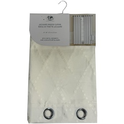 Curtains 54X84Fa Linen Dotd Beige"