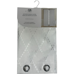 Curtains 54X84Fa Linen Dotd White"