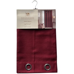 Curtains 54X84Geometric Burgundy"