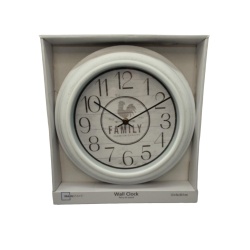 Wall Clock 12 Round White Family Premium Quality Mainstays"