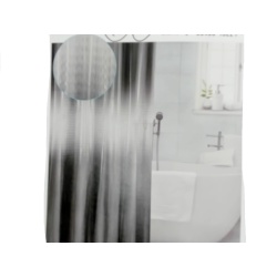 3D ombre shower curtains with metal grommets 70x72inch 178x183cm grey