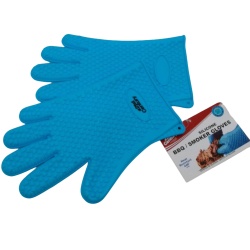Silicone BBQ/Smoker Gloves Blue