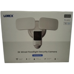 Lorex 2K wired floodlight security camera - works with Google and Alexa
