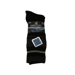 Socks Men's Crew 2pk. Black w/ Blue/White Stripe Size 10-13 Wear Proof