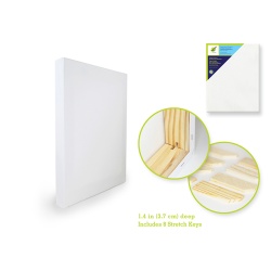 Stretch Artist Deep Canvas: Rect. 16x20" 3.7cmD Primed Back-Stapled"