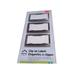 H.E. 3pc. Clip-On Labels Slide-on card