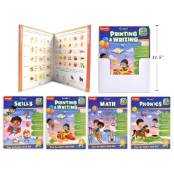 GRADE 1 HEADSTART WORKBOOKS 8.5X11 36 PGS ASST SKILLS, PRINTING & WRITING, MATH, PHONICS"