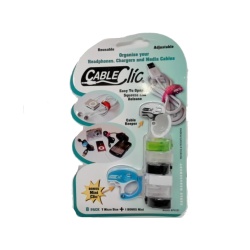 Cable Organizers 7pk. Adjustable 7 Micro + 1 Mini Cable Clic