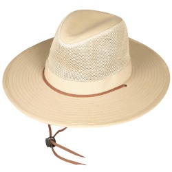 MESH VENTED HAT- TAN MEDIUM