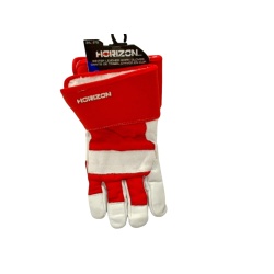 Work Gloves Winter Leather Horizon Red & White