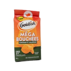 Goldfish Mega Bites Crackers Cheddar Jalapeno 167g.