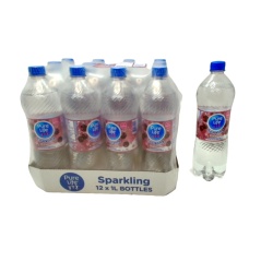 Sparkling Water Black Cherry 12 x 1L Pure Life (or $0.99/bottle)