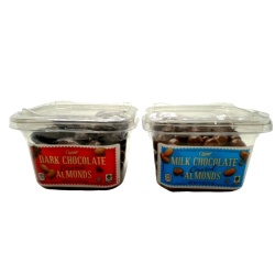 Dark Or Milk Chocolate Covered Almonds 312g. Choceur