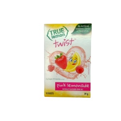 Pink Lemonade Flavoured Drink Mix 10 Packets 39g. True Lemon