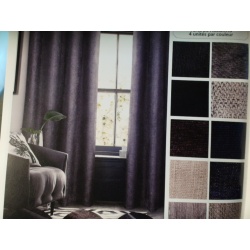 Premium Chenille Curtain with matte metal grommets 52x84 inch assorted colours