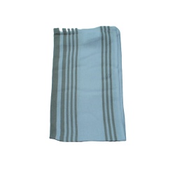Terry Kitchen Towel 16x28" White w/Beige Stripe"