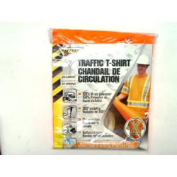 Safety T-Shirt 2XL Orange w/Grey & Yellow Stripe
