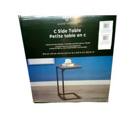 C Side Table 15.7 x 13.8" x 25.6" Metal Frame Hometrends"