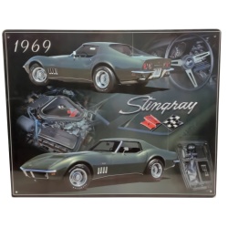 Metal Sign 12 x 15" 1969 Stingray"