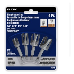 Plug cutter set 4 pc 1/4 3/8 1/2 5/8