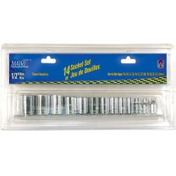 14 Pc 3/8 Shallow Socket Set Metric"