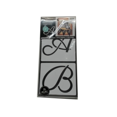 Adhesive Stencils 3 Cursive 26pcs.