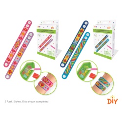 Diamond Painting DIY Bracelet Kits w/Snaps Asst 12eax2stl A) Pinks & Blues