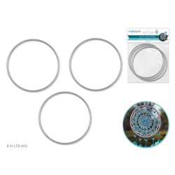Metal Rings: 4  3pc  Silver Galvanized"
