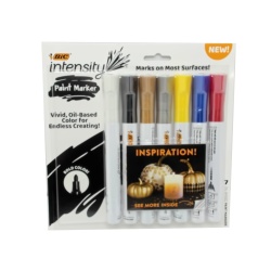 Paint Marker 7pk. Assorted Oil-Based Intensity Bic (EACH SOLD INDIVIDUALLY)