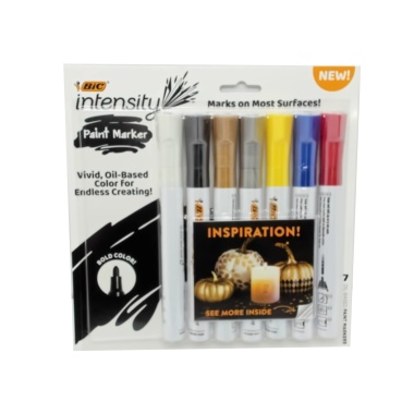 Paint Marker 7pk. Assorted Oil-Based Intensity Bic (EACH SOLD INDIVIDUALLY)