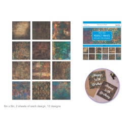 Paper Pad 6x6" Perfect Prints Stack Packs x24 Asst C) Abstract"