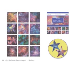 Paper Pad 6x6" Perfect Prints Stack Packs x24 Asst H) Cosmic"