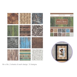 Paper Pad 6x6" Perfect Prints Stack Packs x24 Asst J) Rustic"