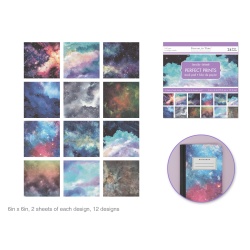 Paper Pad 6x6" Perfect Prints Stack Packs x24 Asst K) Starry Sky"