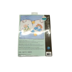 Stamped Cross Stitch Kit Noah's Ark Bibs Dimensions