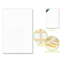 Stretch Artist Canvas: Rect. 36x48" Primed Back-Stapled"