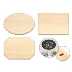 Wood Decor: 6.5x10 Plaques Rect/Oval/Cut-Away Asst 3styles 8 Each x 3 Styles"