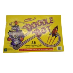Newsprint Paper White 18 x 12" 35 Sheets Doodle Bot"