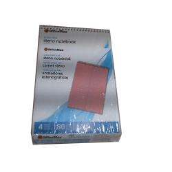 Notebook 80 Sheets 6x9" Greg-Ruled Steno OfficeMax Or 4/$2.99"