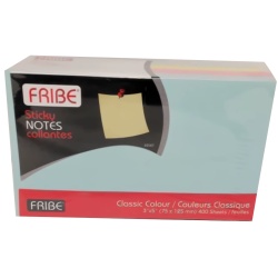 Sticky Notes 3x5" Classic Colour 400 Sheets Fribe"