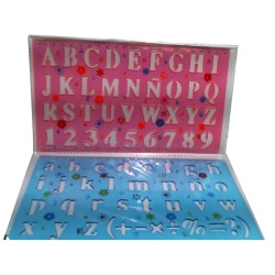 Letter Stencil 2pc 5/8x7/8 Office Works"