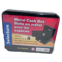 Medium Metal Cash Boxes, Appr. 10 x 7.85x3.5 with key"